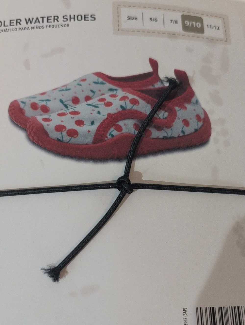 NWT Kids' Red Cherry Water Shoes, Size 9/10
